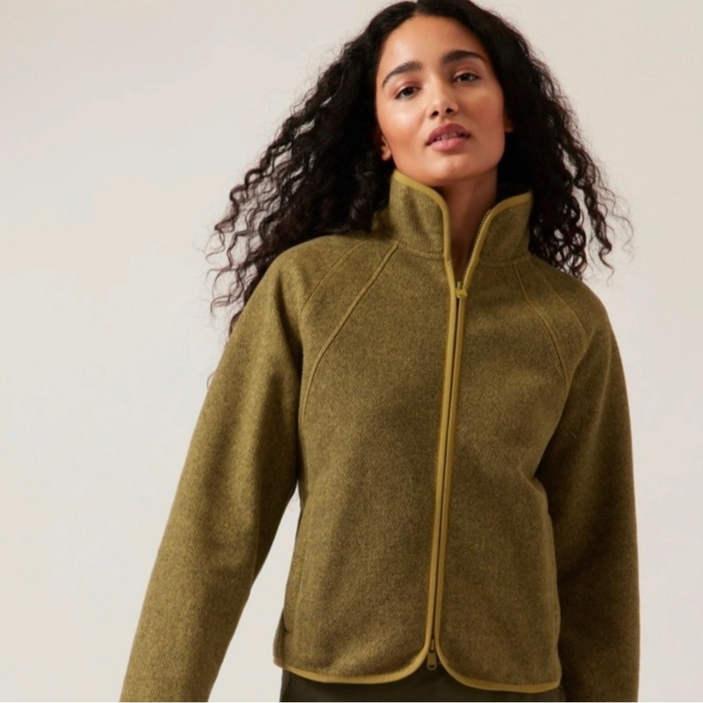 Athleta Stroll Fleece Full Zip Jacket in Tapestry L